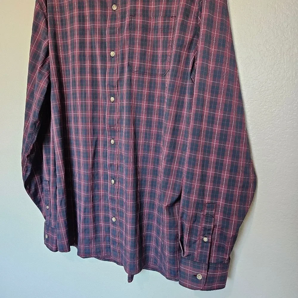 NWOT Travis Mathew | Plaid Long Sleeve Button Front Top, Mens XXL - Picture 4 of 7
